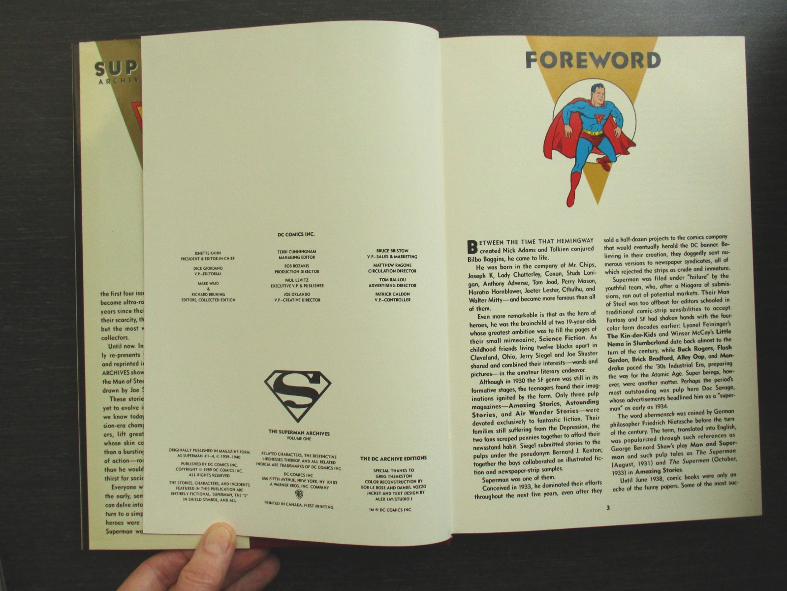 Archive Editions Superman Archives volumes 1-4 & 6-7 Hardcover w/dj VG