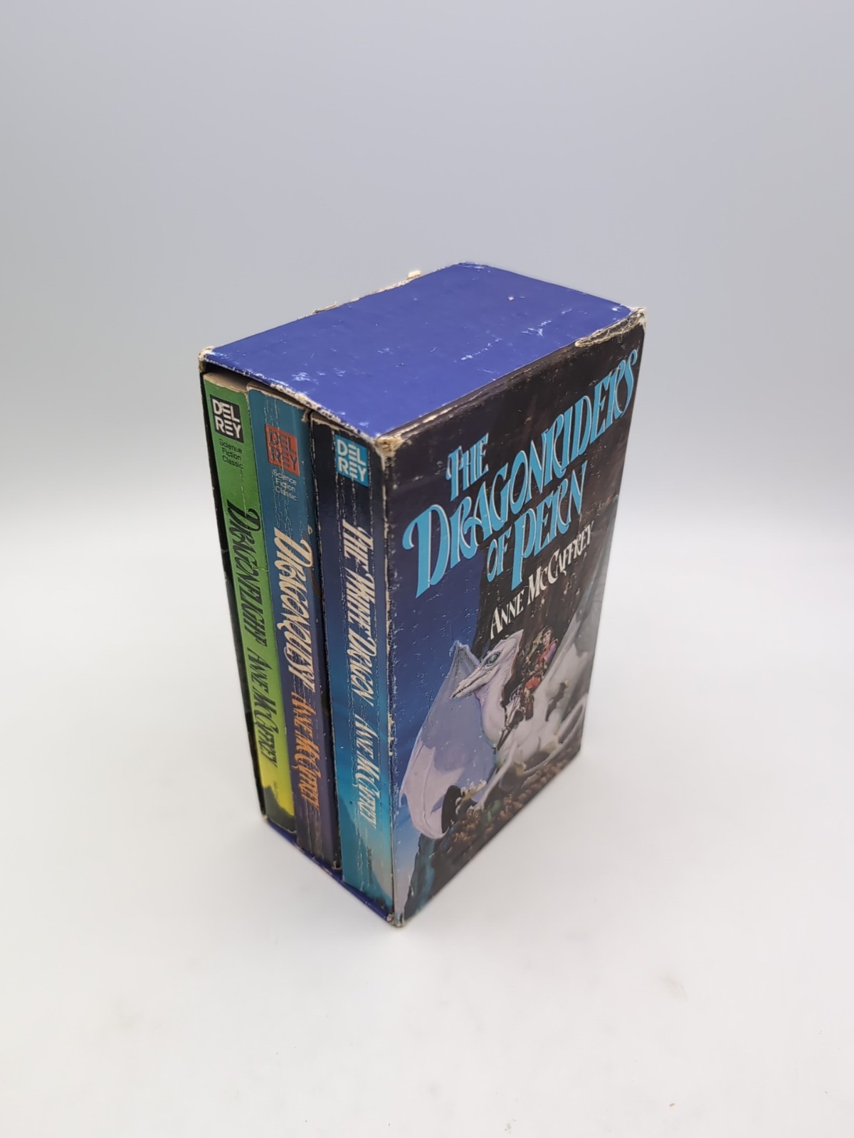 LOT of 3 Dragonriders of Pern SLIPCASE BOX SET Ann McCaffrey (Vtg 1980s Del Rey)