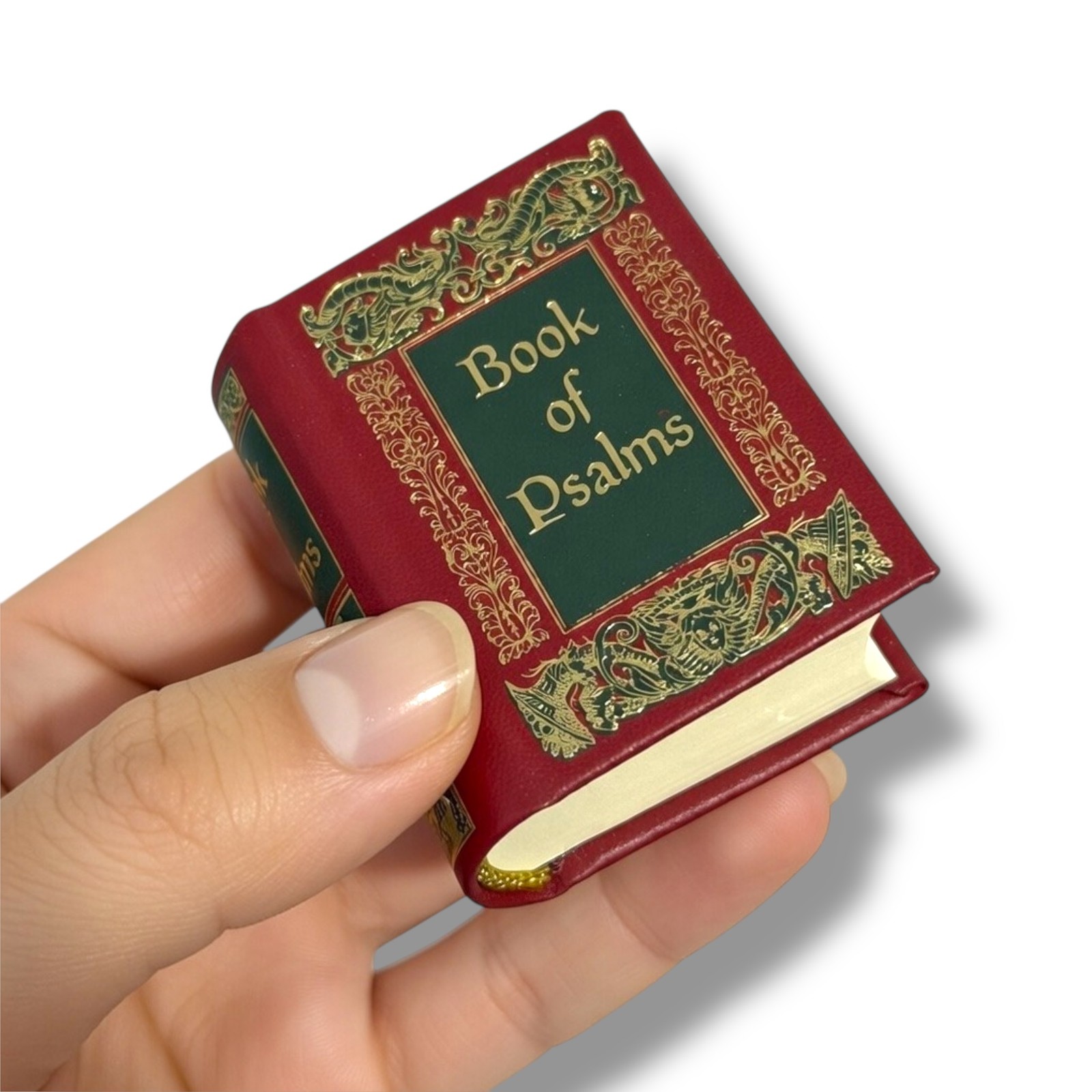 Book of Psalms tiny book leather hardcover w/slipcase made in Germany 658p