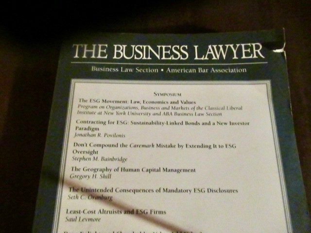 American Bar Association The Business Lawyer 2022 volume 77 pages 621-1356