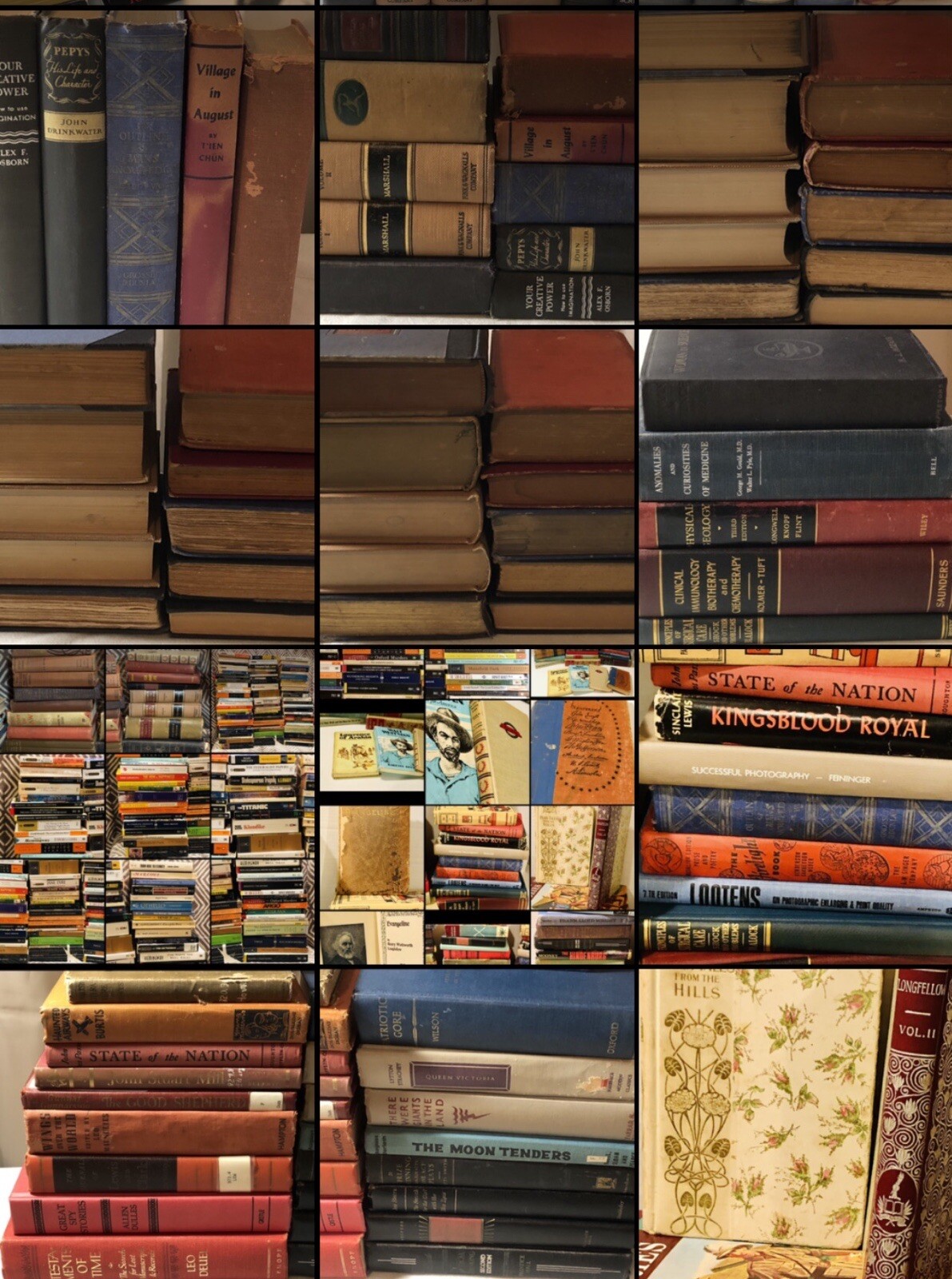 Book Lot of 20 Vintage Antique Mixed Stage Decor HARDCOVER PAPERBACK ALL SIZES