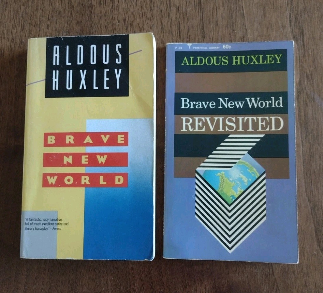 Vintage Brave New World and Brave New World Revisited Aldous Huxley PB lot