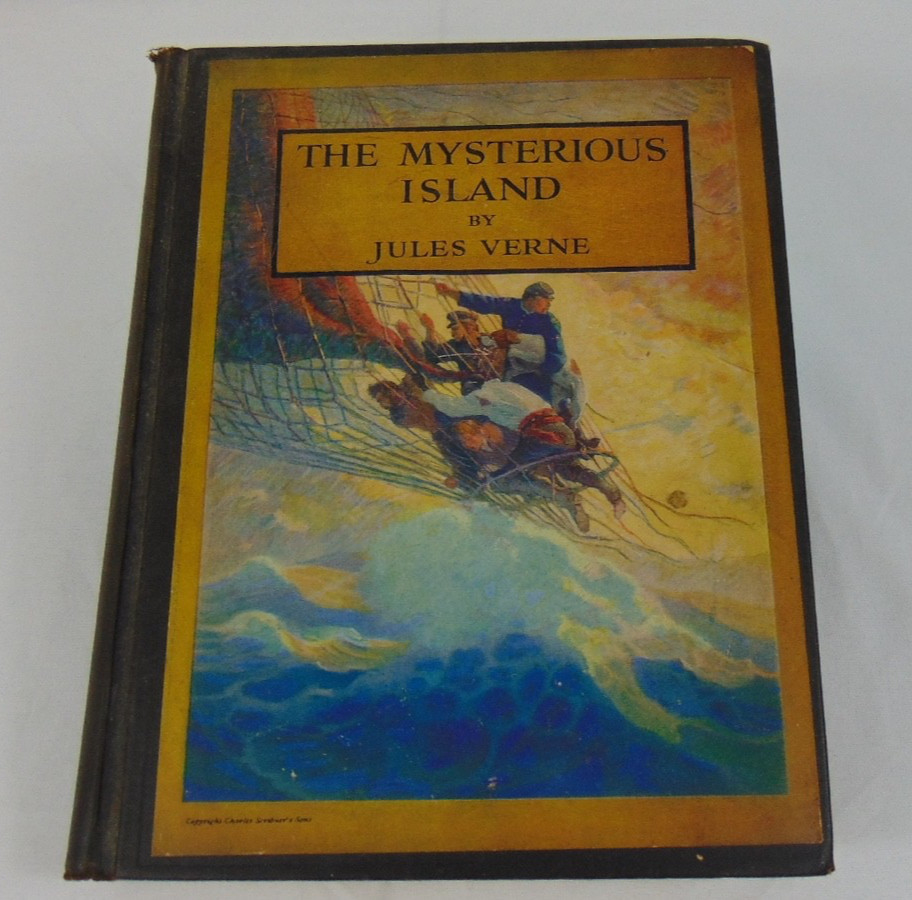 The Mysterious Island Jules Verne Book, Scribner’s, 1918 / 30 Hard cover Book