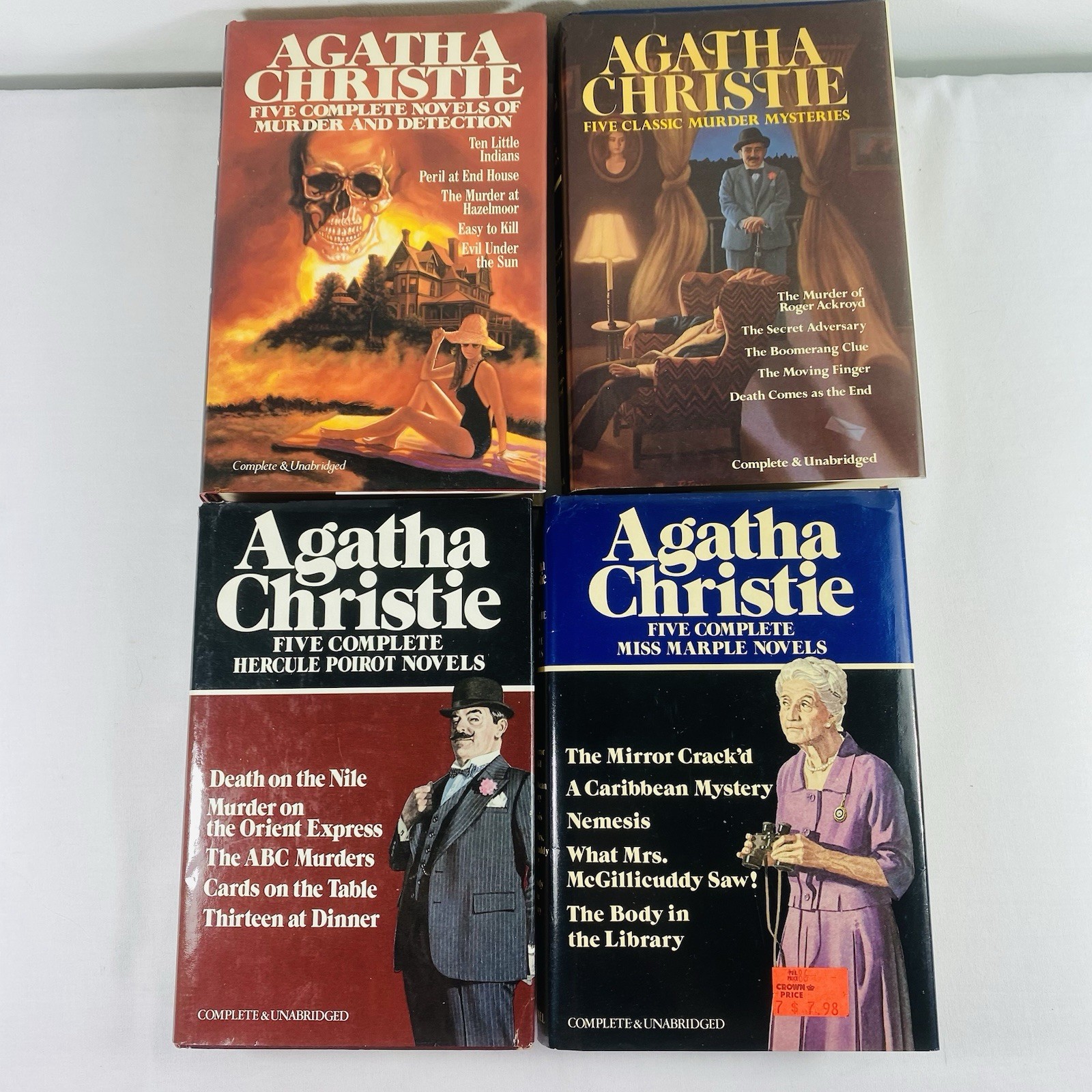 Lot 4 Agatha Christie Avenel Hardcover Omnibus Books Poirot Marple Mysteries