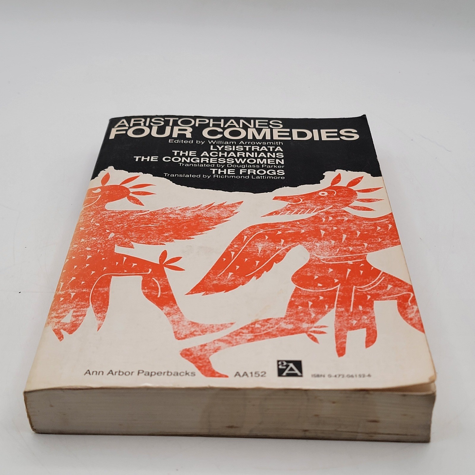 Aristophanes Four Comedies Paperback Ann Arbor AA152 Greek Drama Satire Good