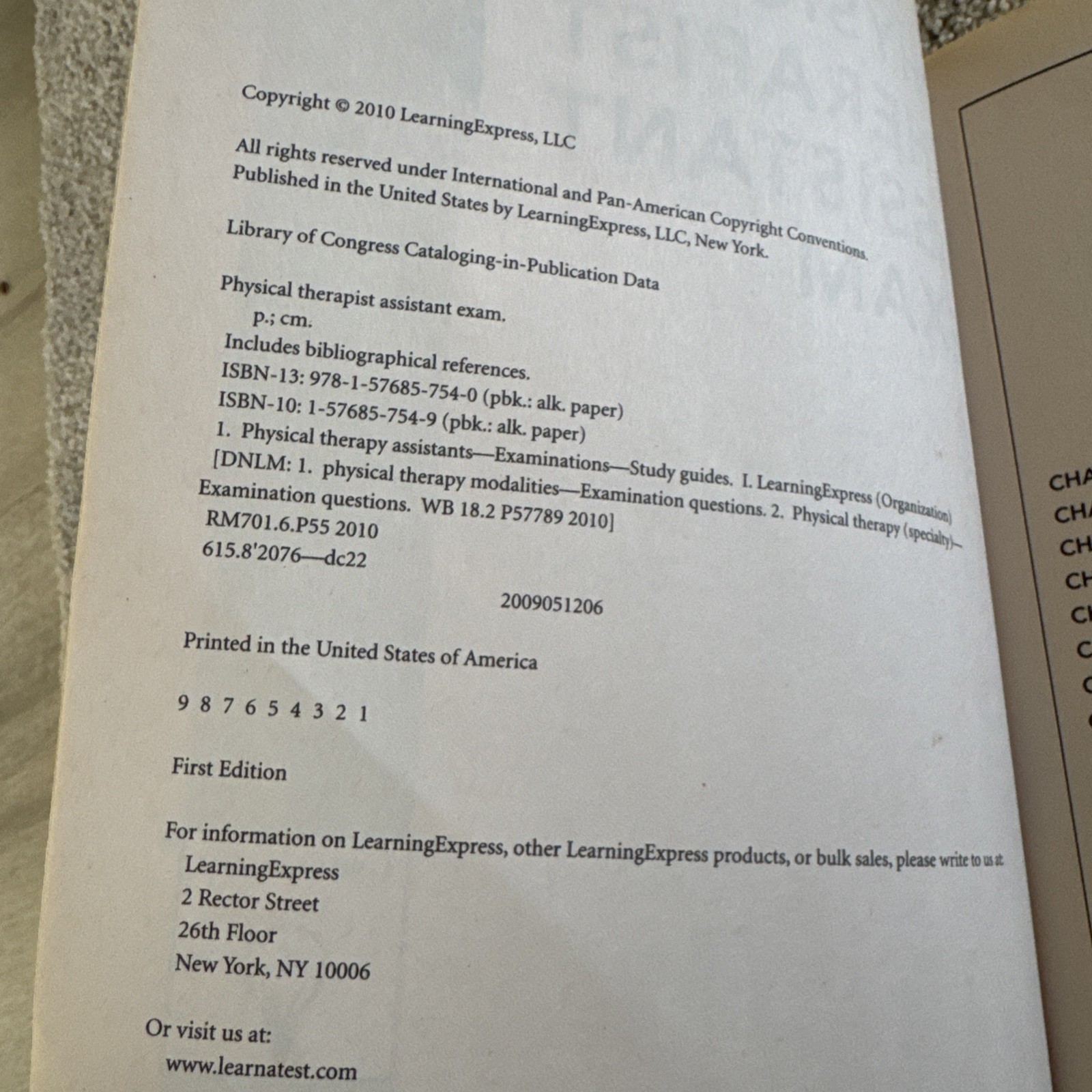 Physical Therapist Assistant Exam Paperback LearningExpress Staff