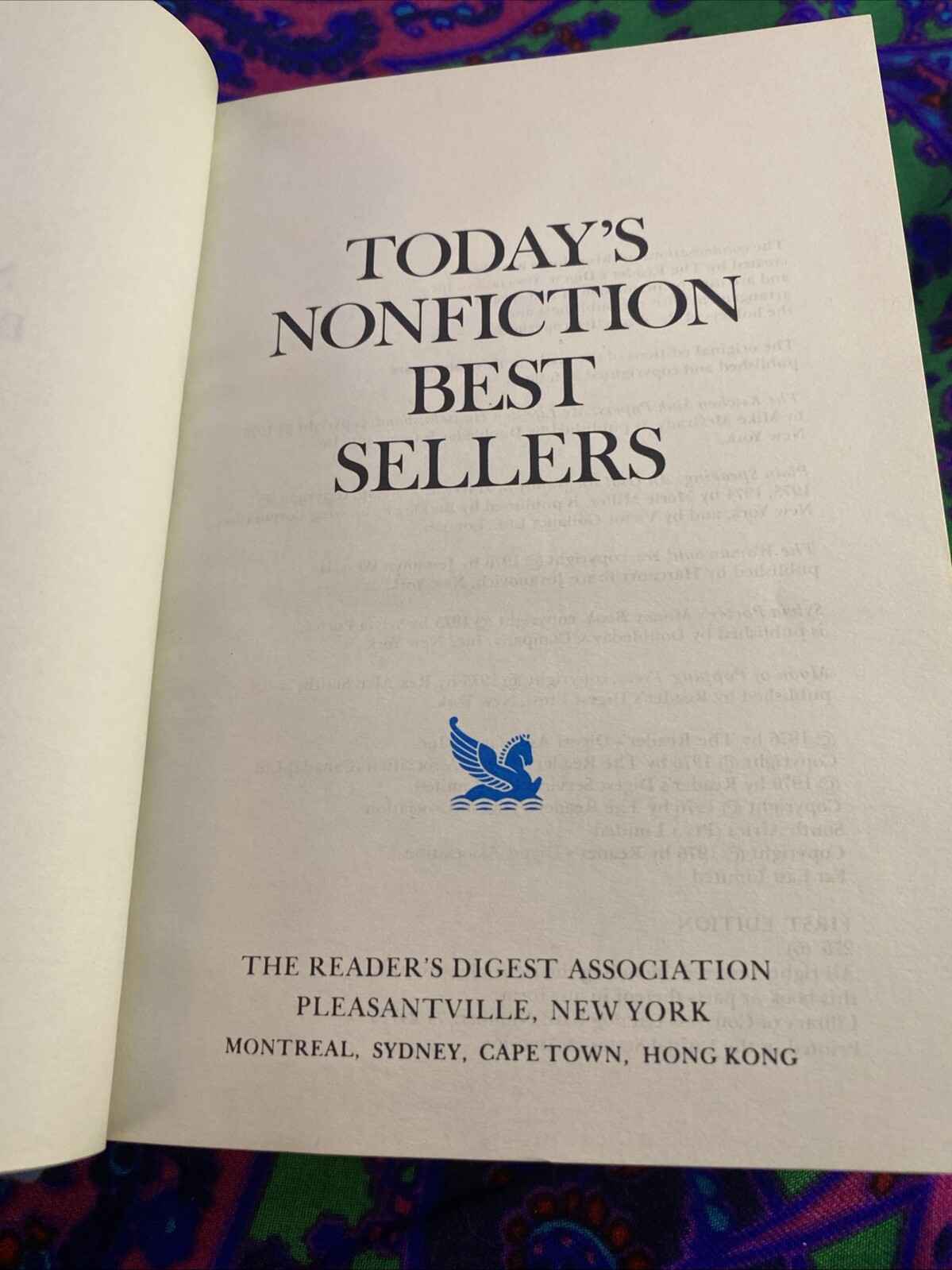 Vintage 1976 Readers Digest Todays Nonfiction Best Sellers Hardcover Retro Book