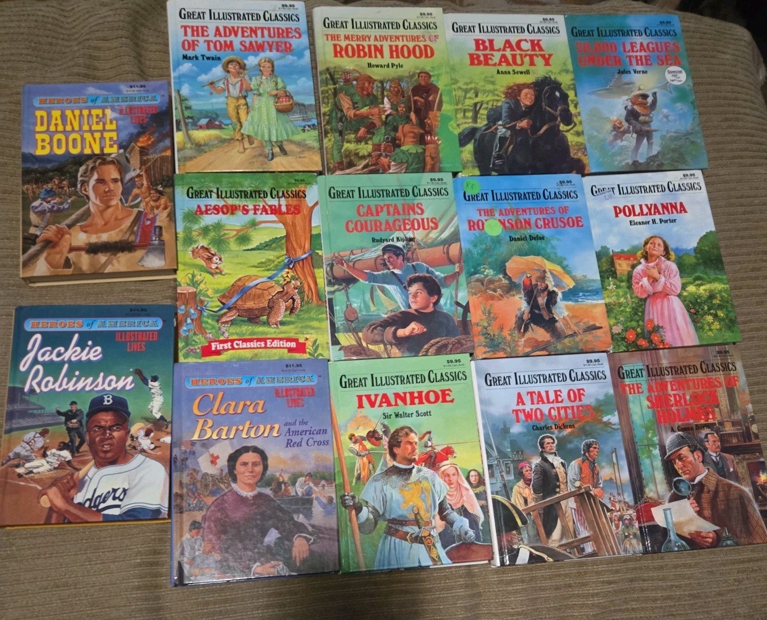 Lot of 26 Great Illustrated Classics Hardcover Baronet Books