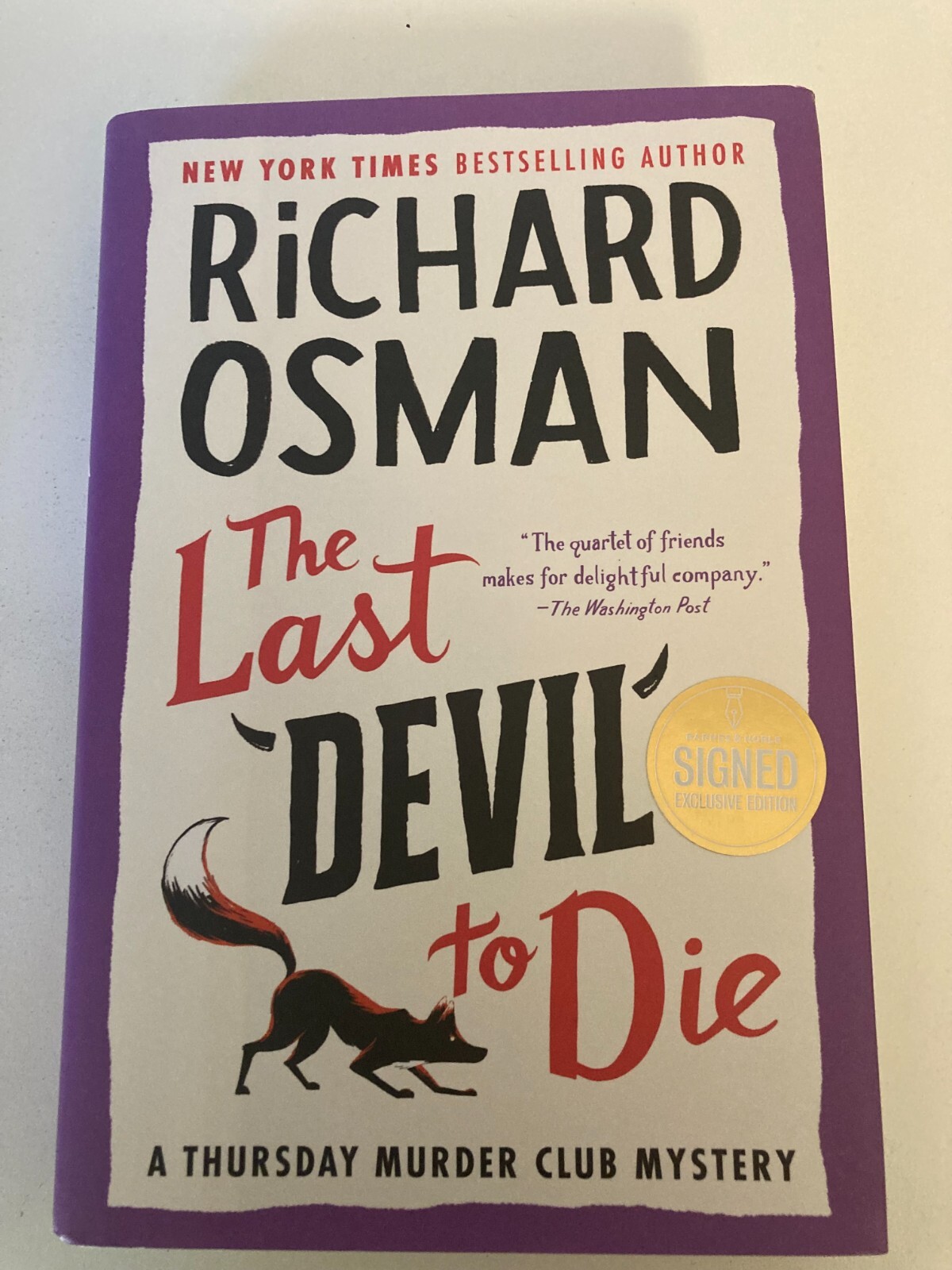 The Last Devil to Die by Richard Osman (2023, HC) SIGNED 1st Printing Like New
