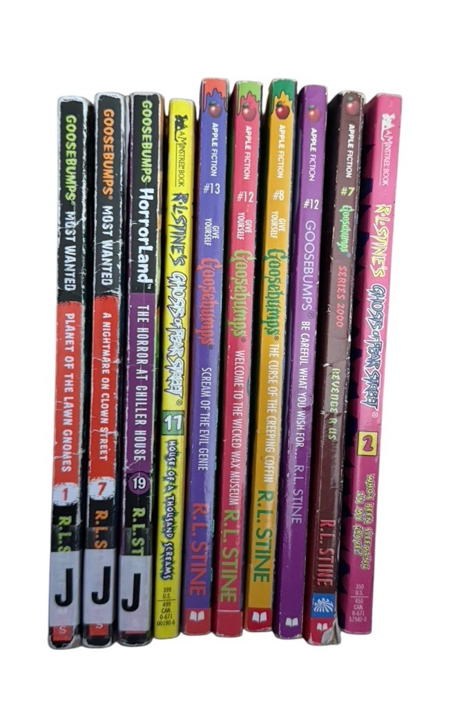 Lot Of 10 R.L. Stein Goosebumps Paperback Books Titles As Shown