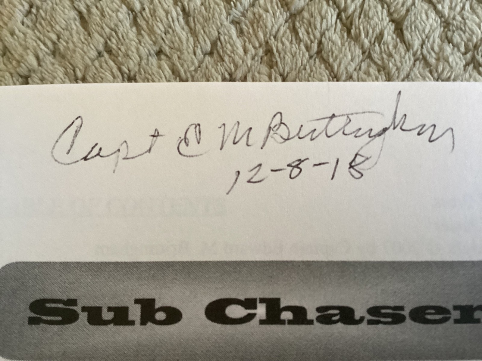 *Signed* Sub Chaser by Edward M. Brittingham Capt., US Navy (Ret) (2007, TPB)
