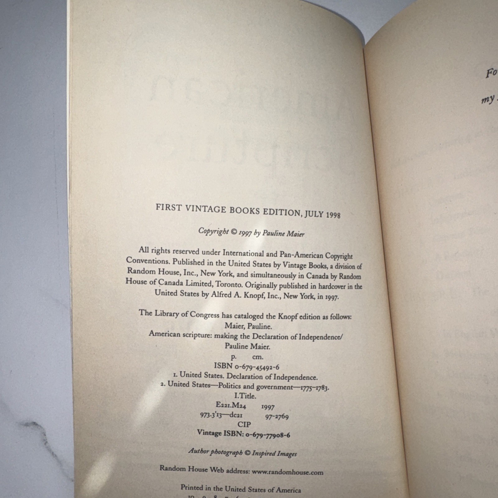 American Scripture : Making the Declaration of Independence by Pauline Maier…