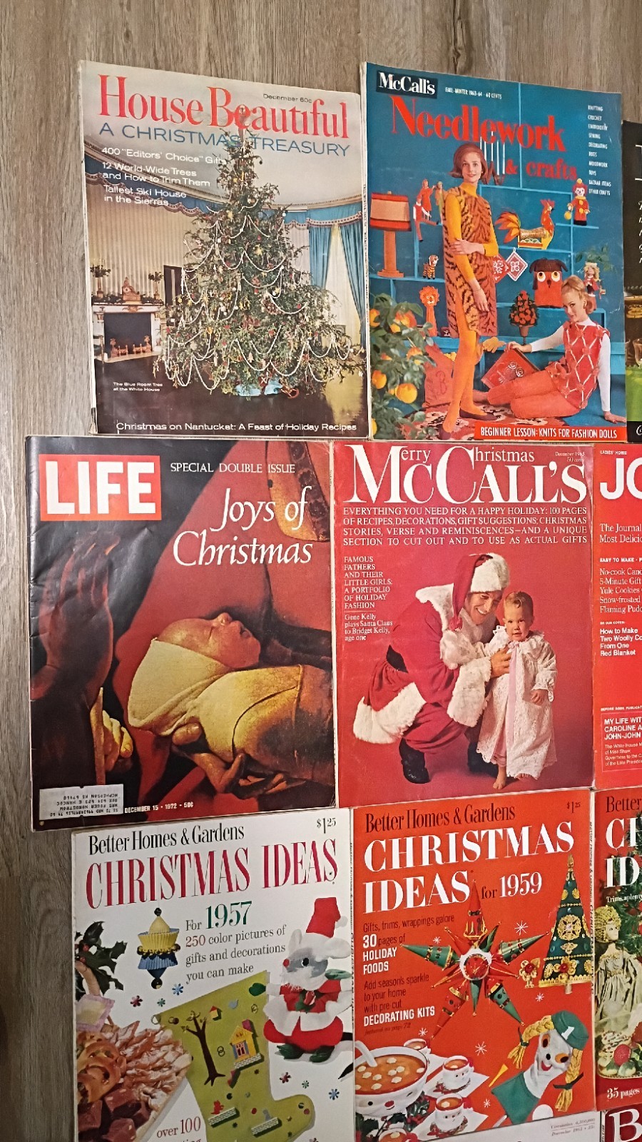 Lot 16 VTG 50’s 60’s 70’s McCall’s, Better Homes & Gardens Magazines Christmas
