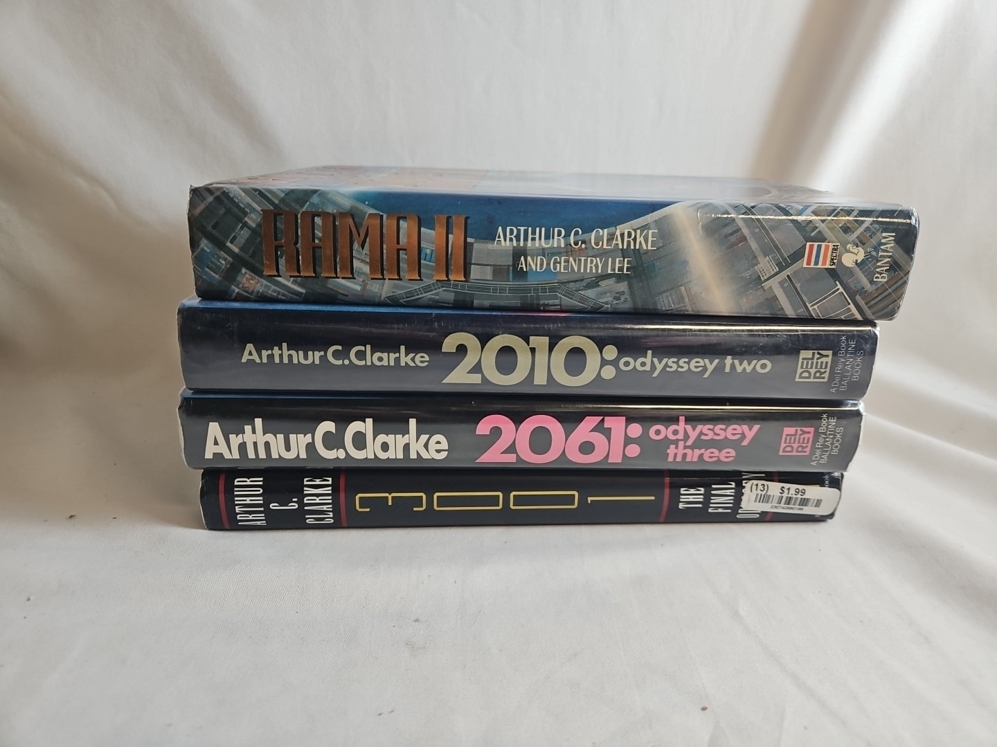 Arthur C Clarke – LOT OF 4 HARDCOVER BOOKS. Rama II, odyssey 2010 2061 3001 #LBC