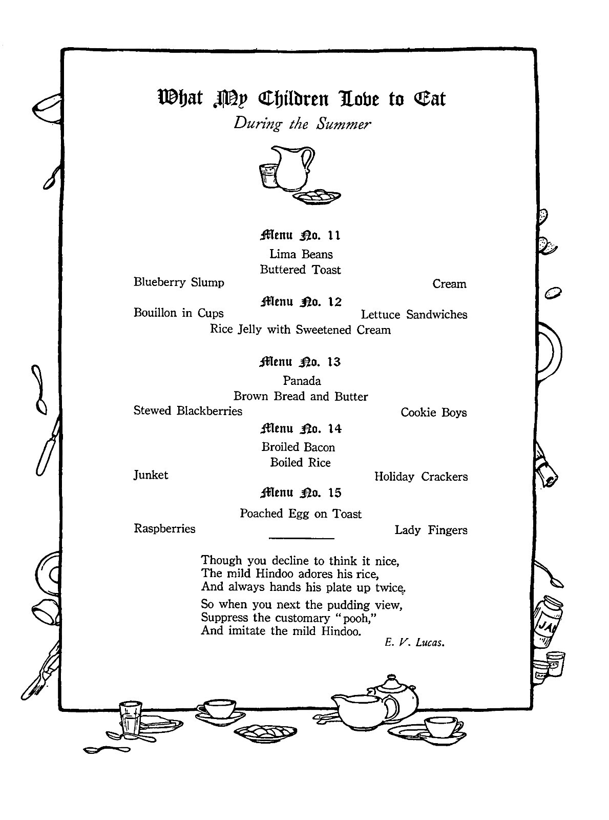 What My Children Love To Eat Cookbook 1915 (48 Pages)