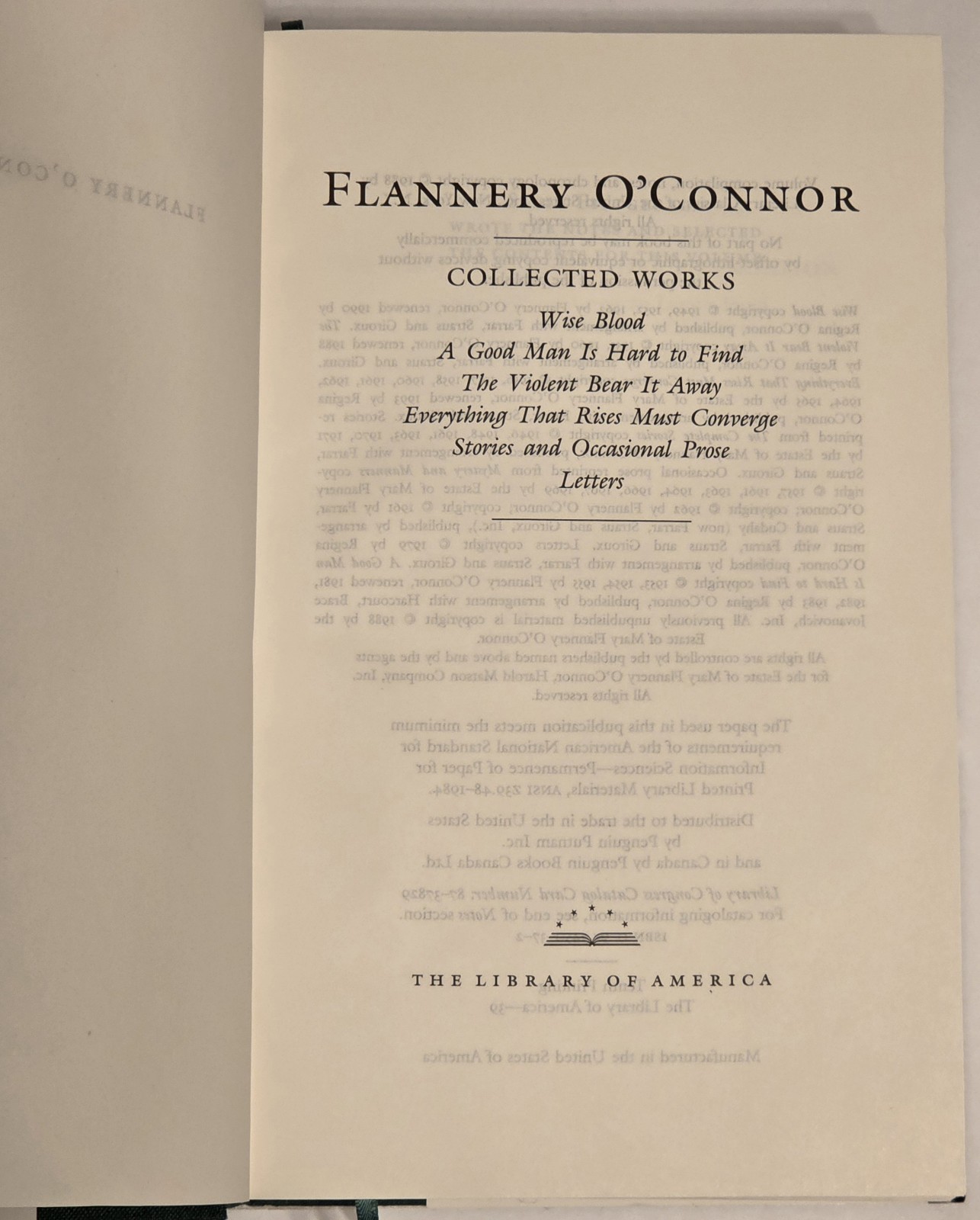 Flannery O’Connor: Collected Works LIKE NEW Wise Blood SHIPS FAST A Good Man
