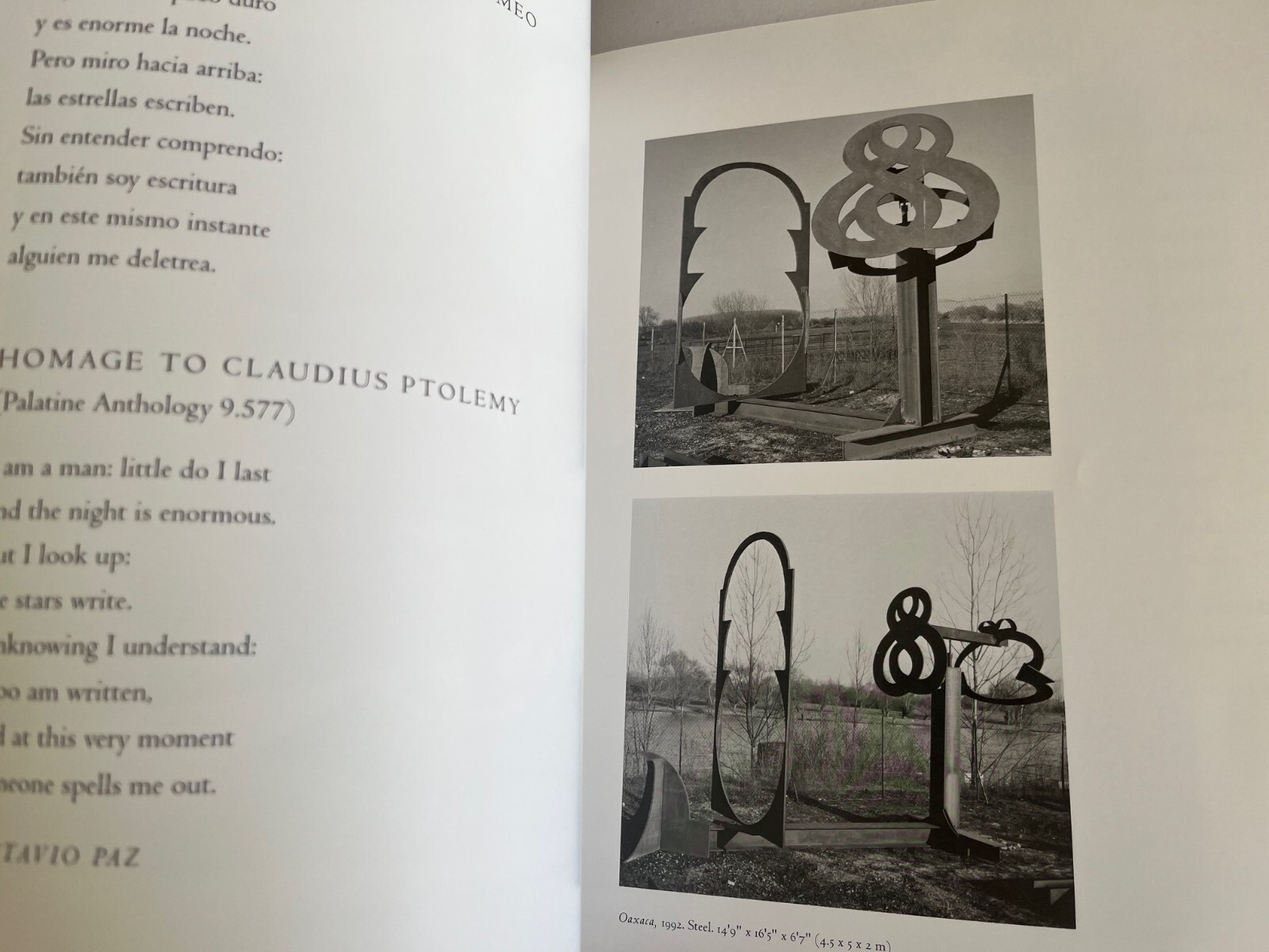 MARK DI SUVERO ~SIGNED ~ Open Secret : Sculpture 1990-92, art book
