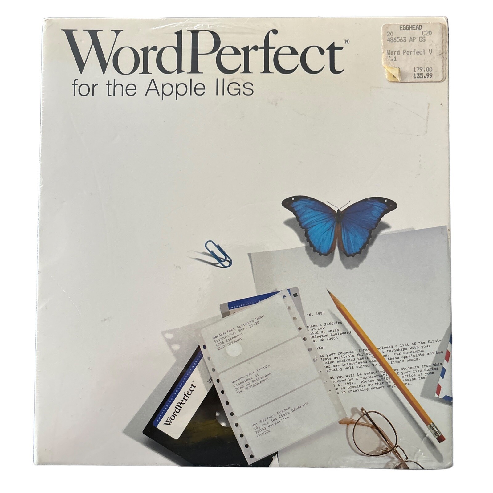 WordPerfect For The Apple IIGS On 3.5 in Floppy Disk ​NEW & SEALED Version 2.1
