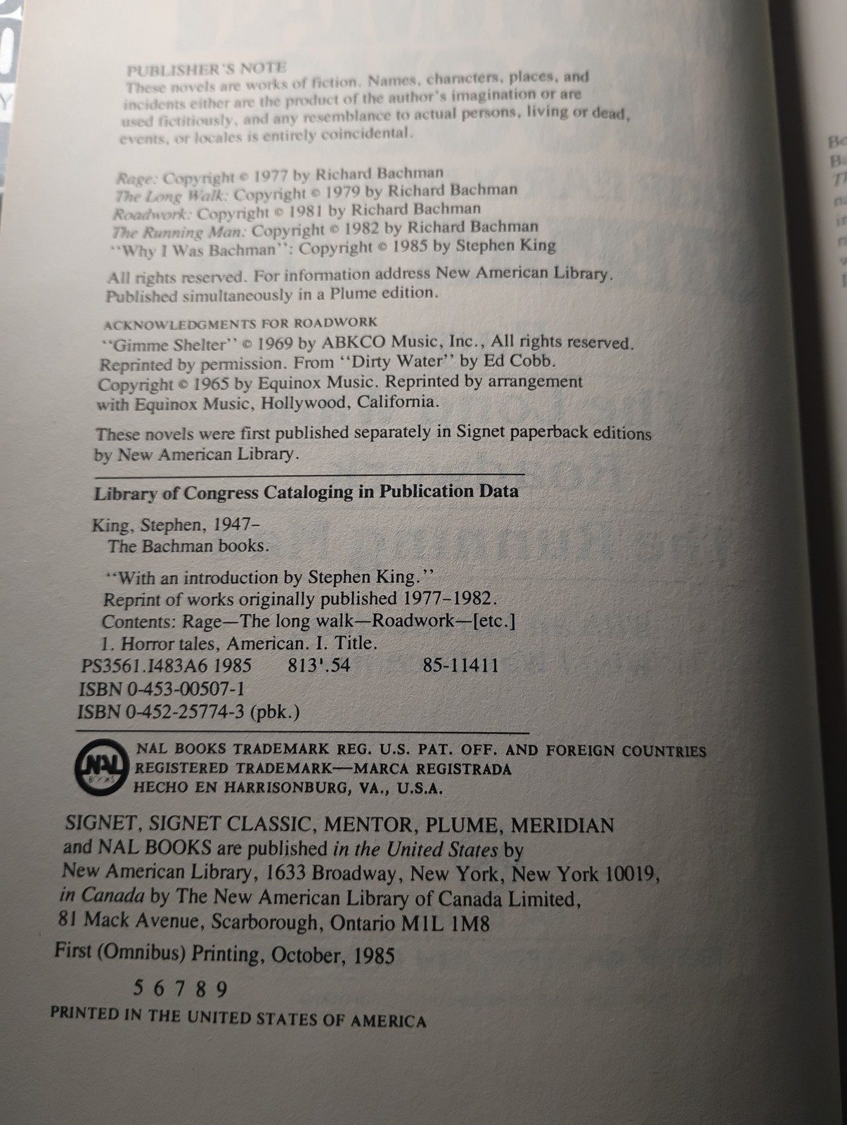 [1st/5th] The Bachman Books