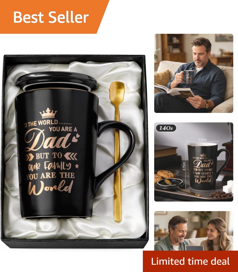 Memorable 14oz Coffee Mug for Dad – Thoughtful Father’s Day Present in Gift Box