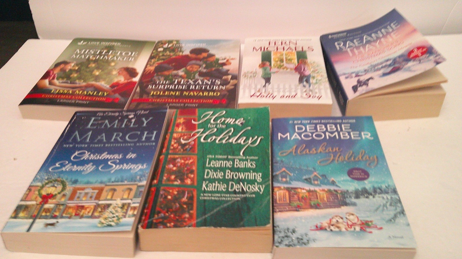 Lot of 7 Mixed Author Christmas Romance Paperback Books