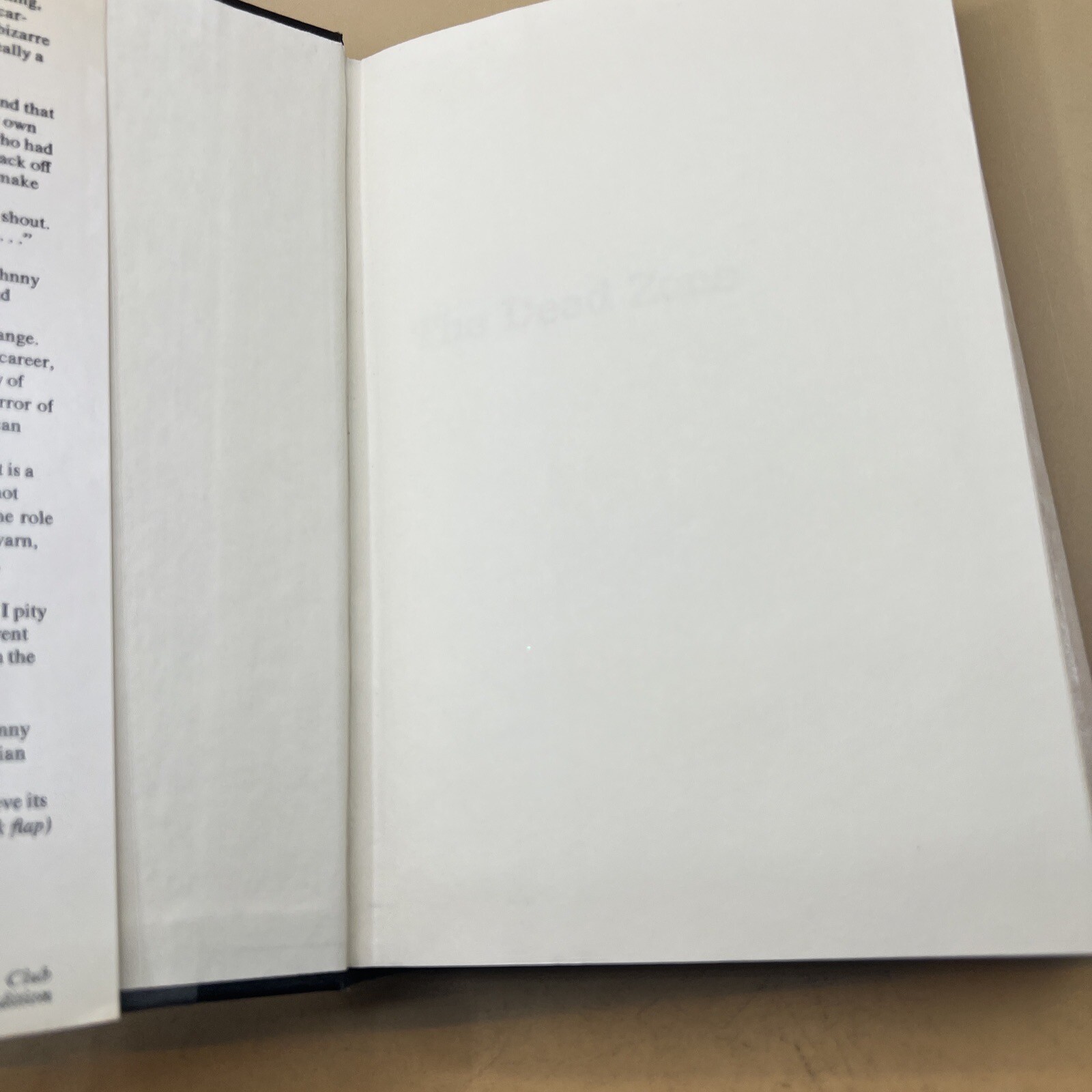The Dead Zone By Stephen King HCDJ BCE
