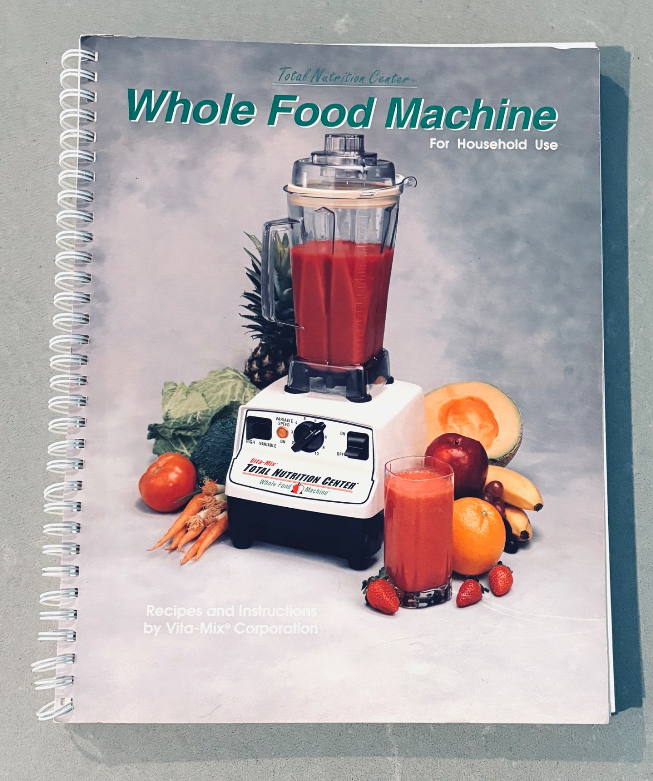 Vintage 1993 Vita-Mix Whole Food Machine Total Nutrition Center Cookbook