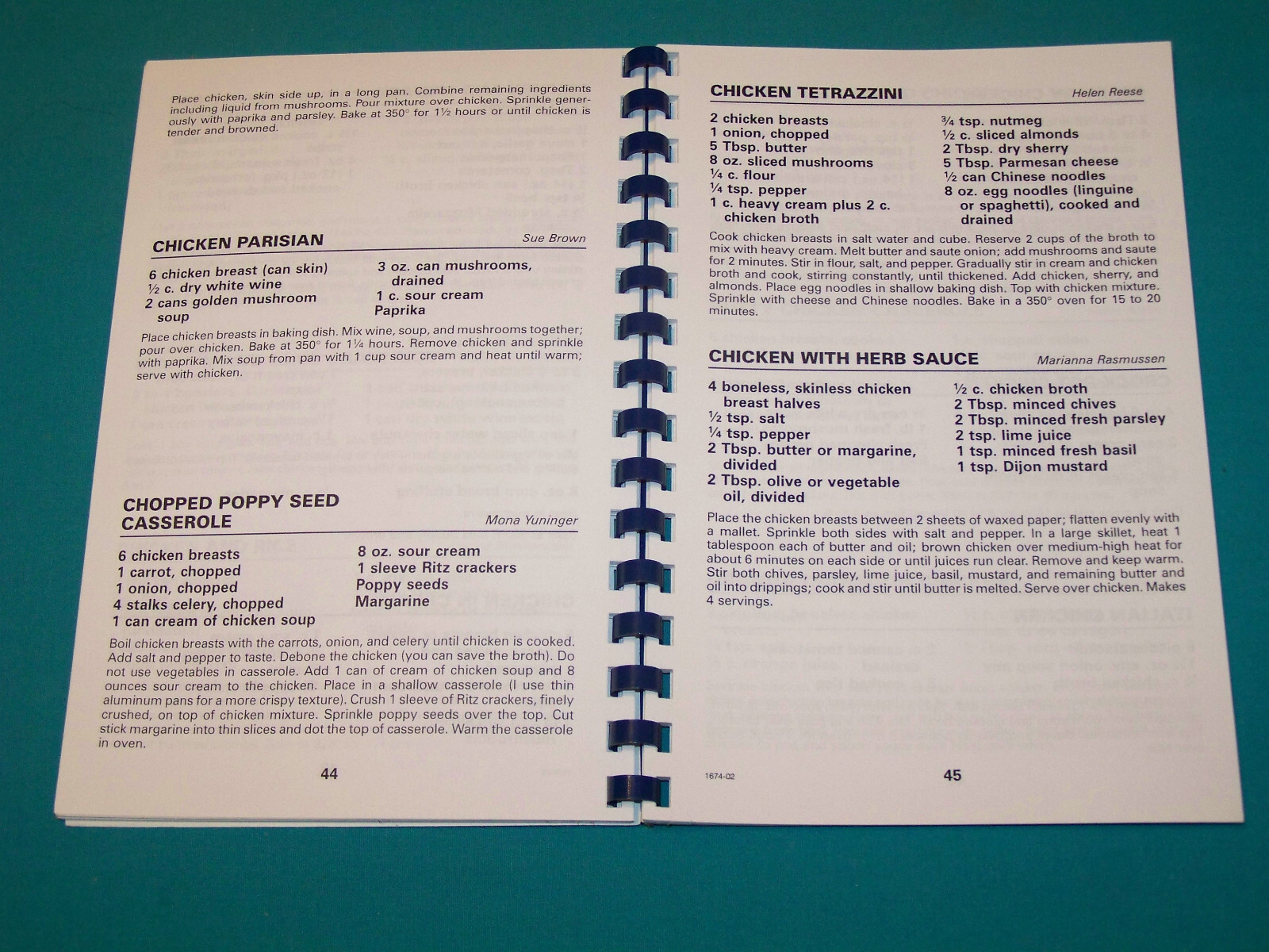 Hamilton Park United Church of Christ Lancaster PA Cookbook 2002 Pennsylvania