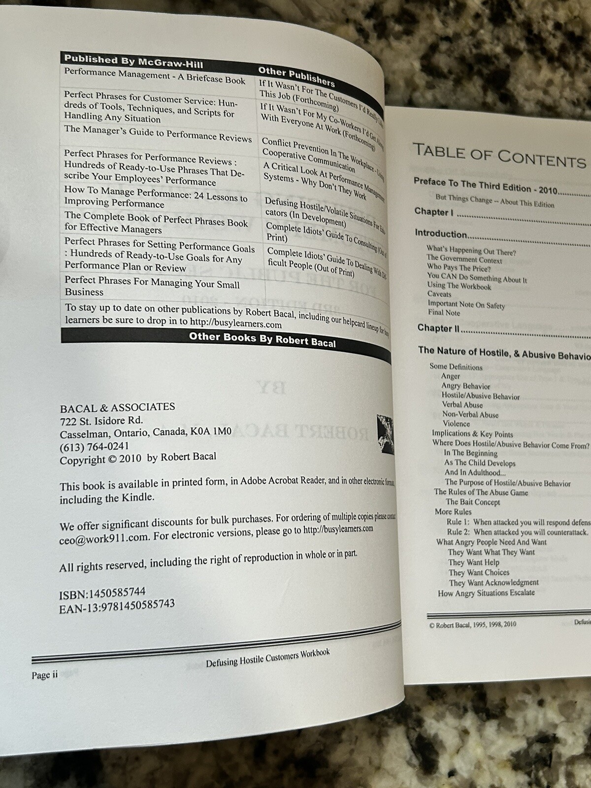 Defusing Hostile Customers Workbook [Third Edition2010]: A Self