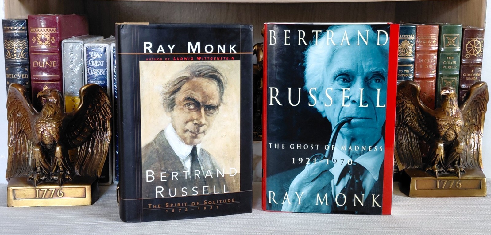 BERTRAND RUSSELL IN TWO VOLUMES: ONE 1872-1921 AND TWO 1921-1970 BY RAY MONK VG