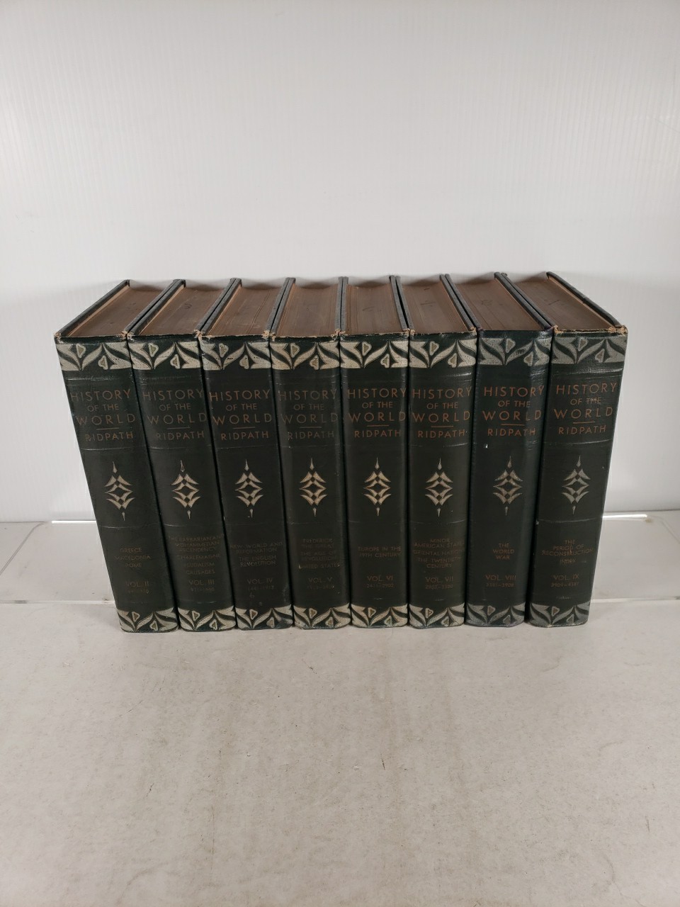 Ridpath’s History of the World (1930’s – 8 Books – Volumes 2 – 9 Only)