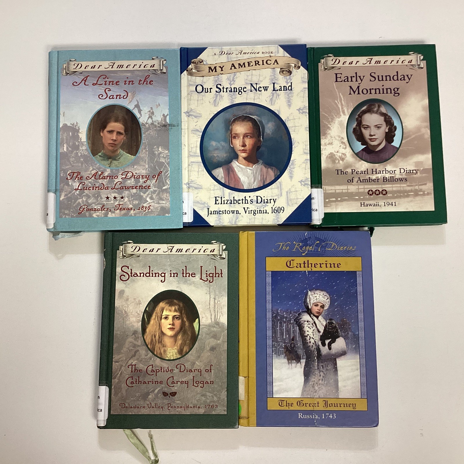 Dear America Royal Diaries 5 Book Lot HC