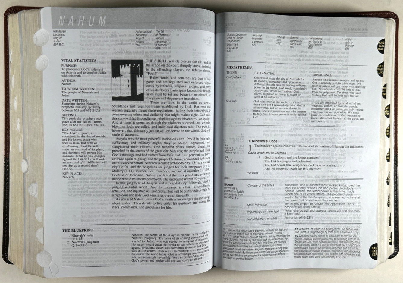 Scarce! NKJV Life Application Study Bible Brown Tan Leatherlike Indexed OOP VG+