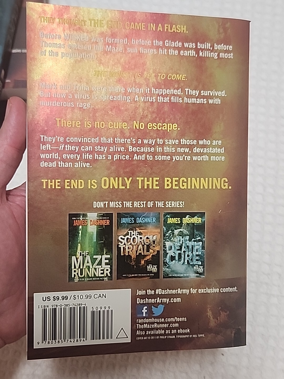 James Dashner Maze Runner PB Book Set 1-4 VGC Scorch Death Cure Kill Order