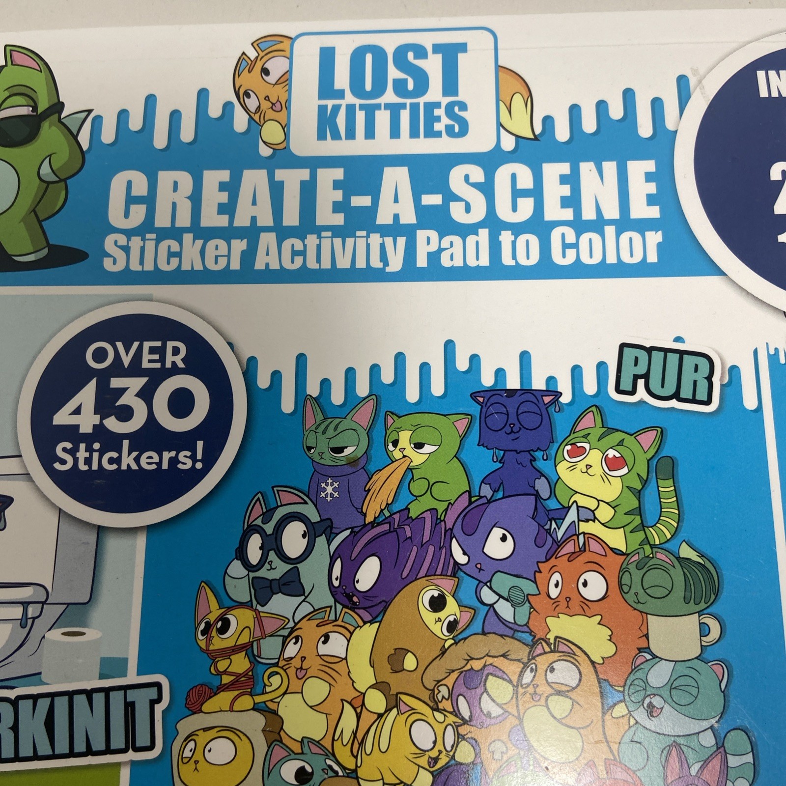 Lost Kitties Create A Scene Sticker Activity Coloring Book Paperback Pad