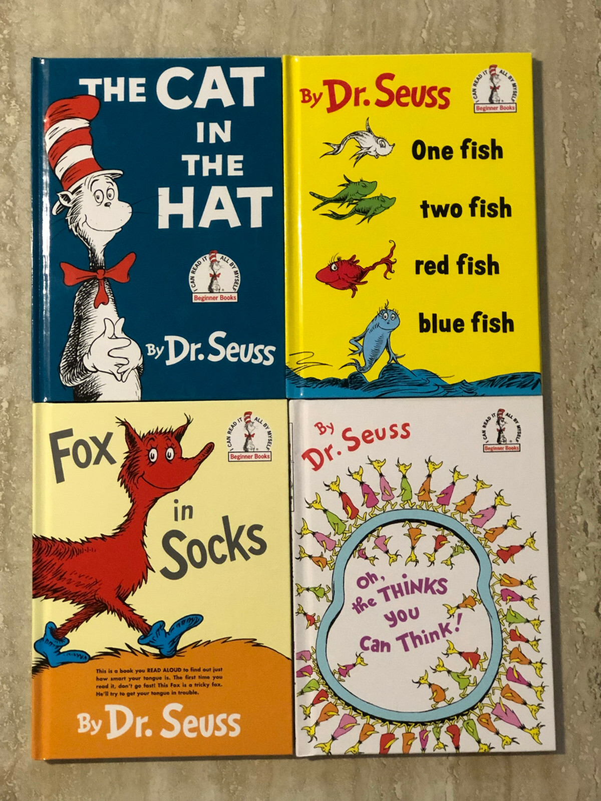 Dr Seuss, Set of 4 Books, The Cat in the Hat & More,9-1/4 X 7, See Description