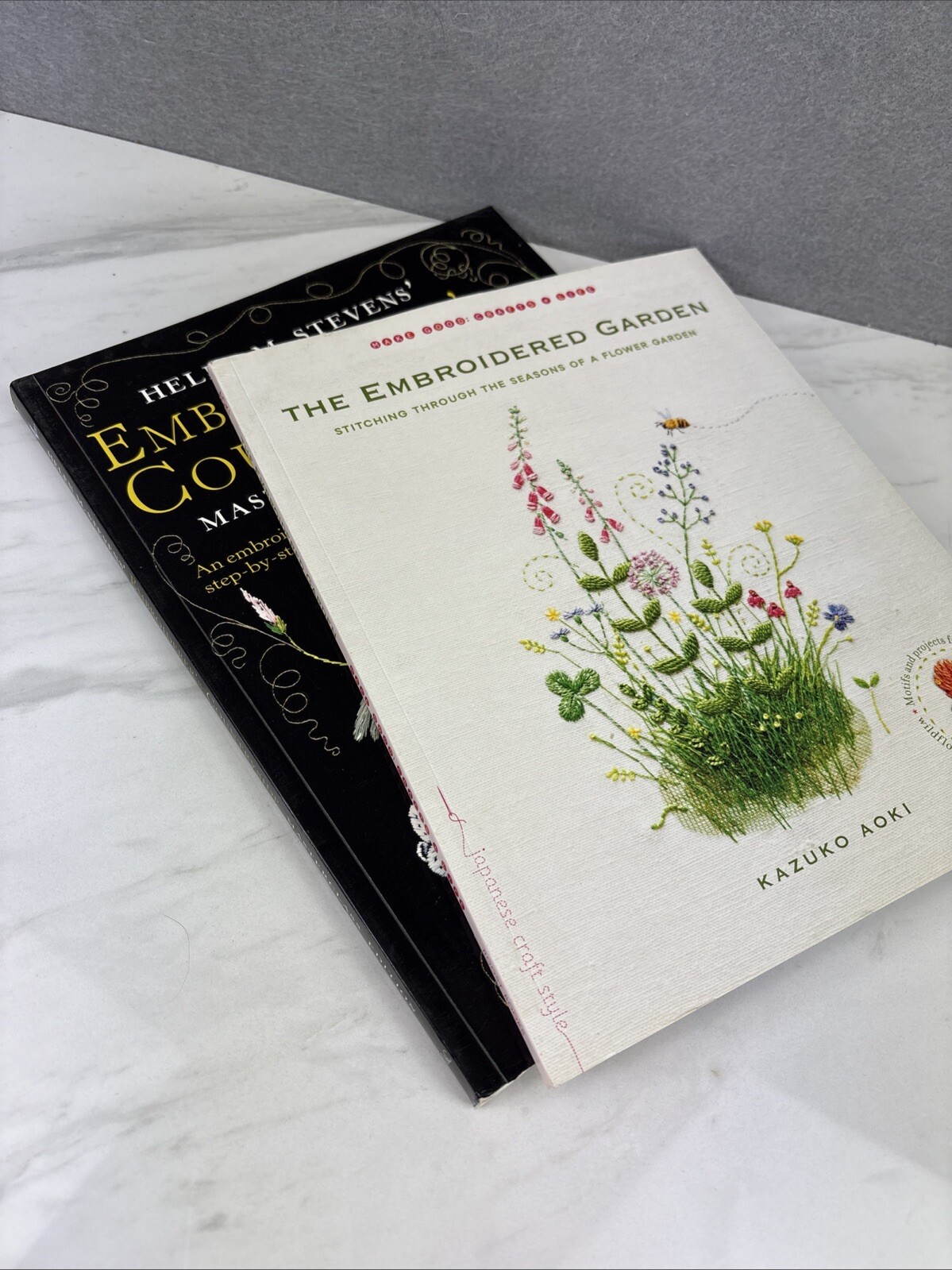Helen M. Stevens’ Embroiderer’s Countryside & The Embroidered Garden Kazuko Aoki