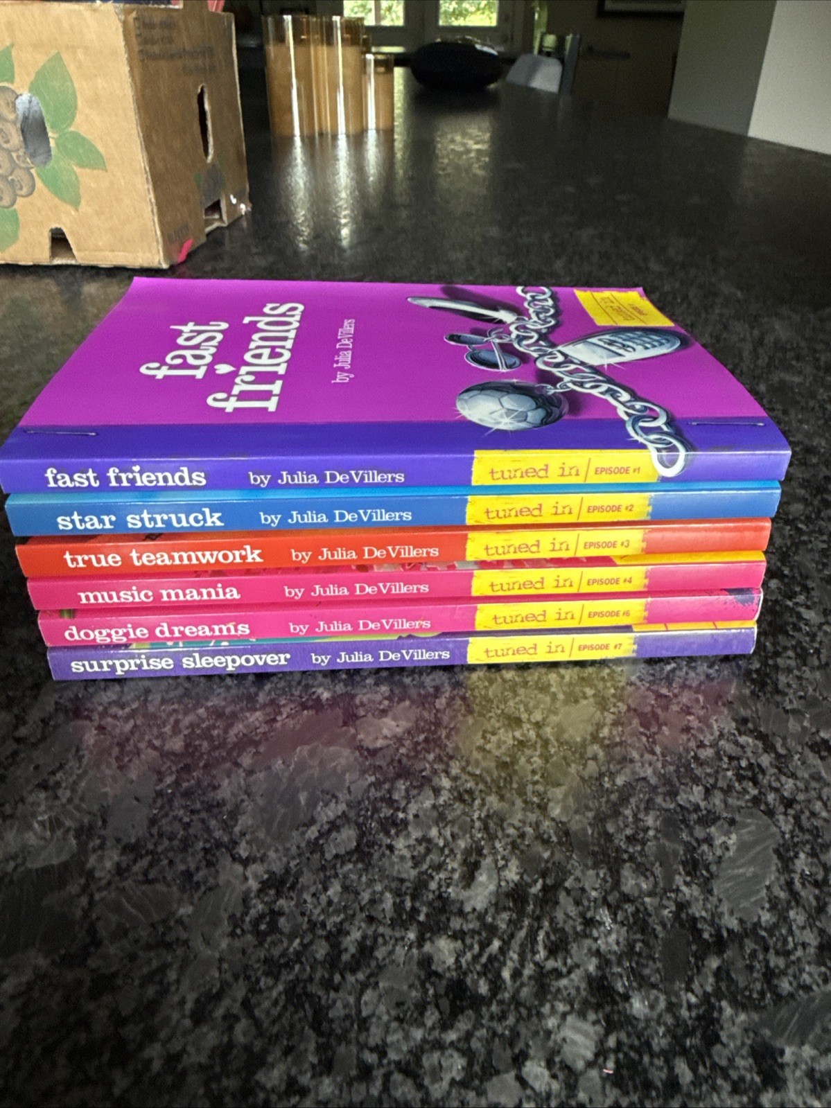 6 TUNED IN Julia Devillers Book Series Lot Of Complete 1-4 7 Girls Chapter Books
