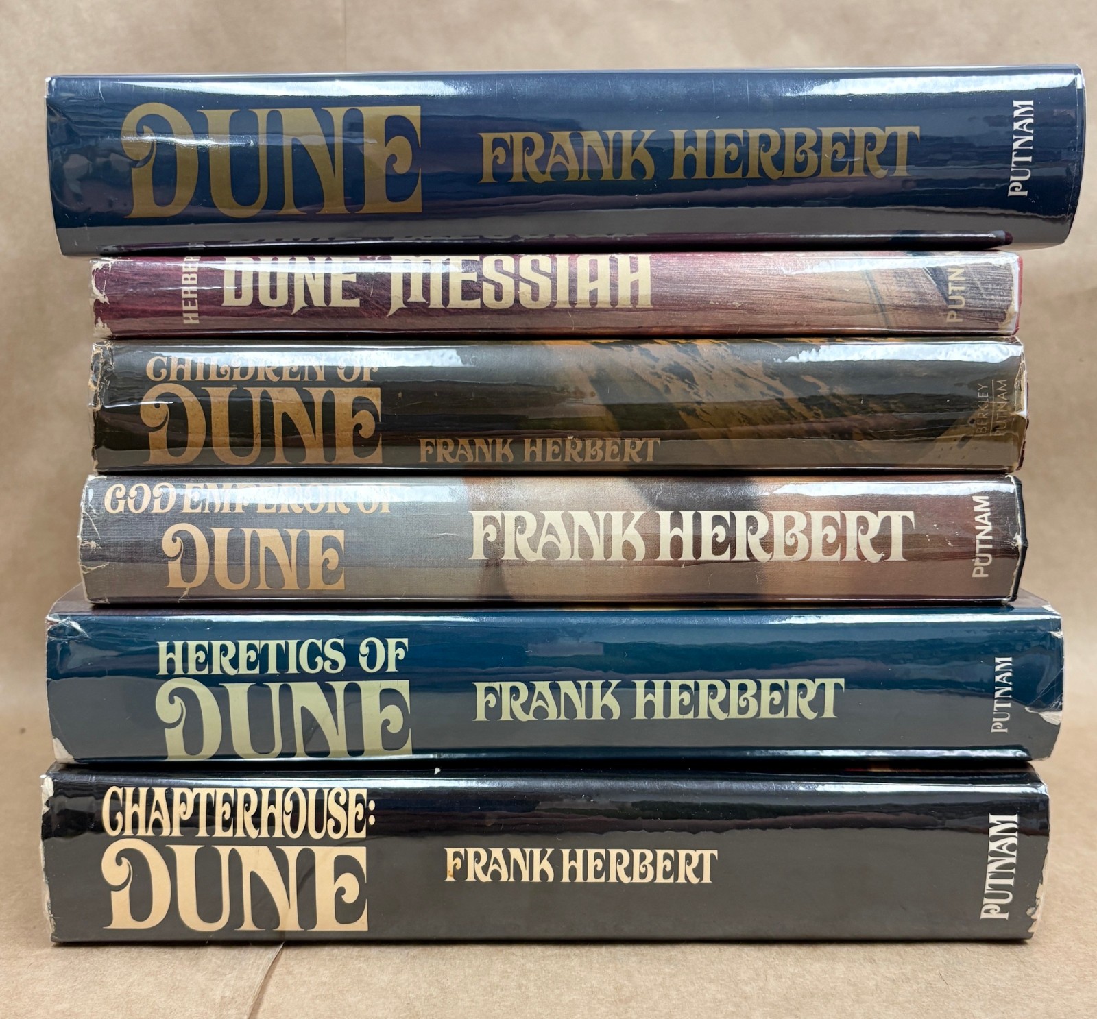 Dune 1-6 Frank Herbert Original Cover HC w/ Dust Jackets Chapter House 1st ed.