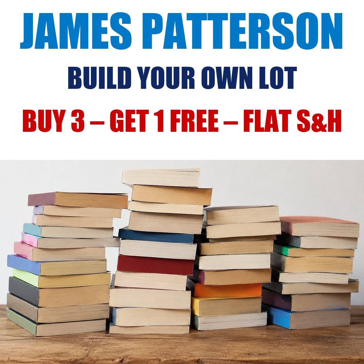 James Patterson Paperback Books – Build Your Own Book Lot – Flat Shipping – A