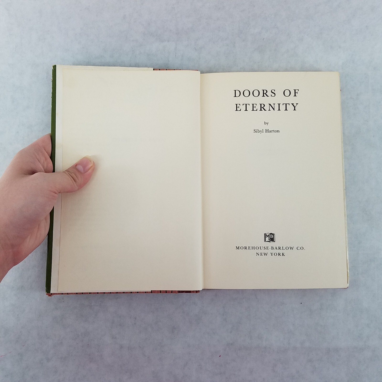 DOORS OF ETERNITY – 1965 Christian Hardcover by Sibyl Harton – NO TEXT MARKS