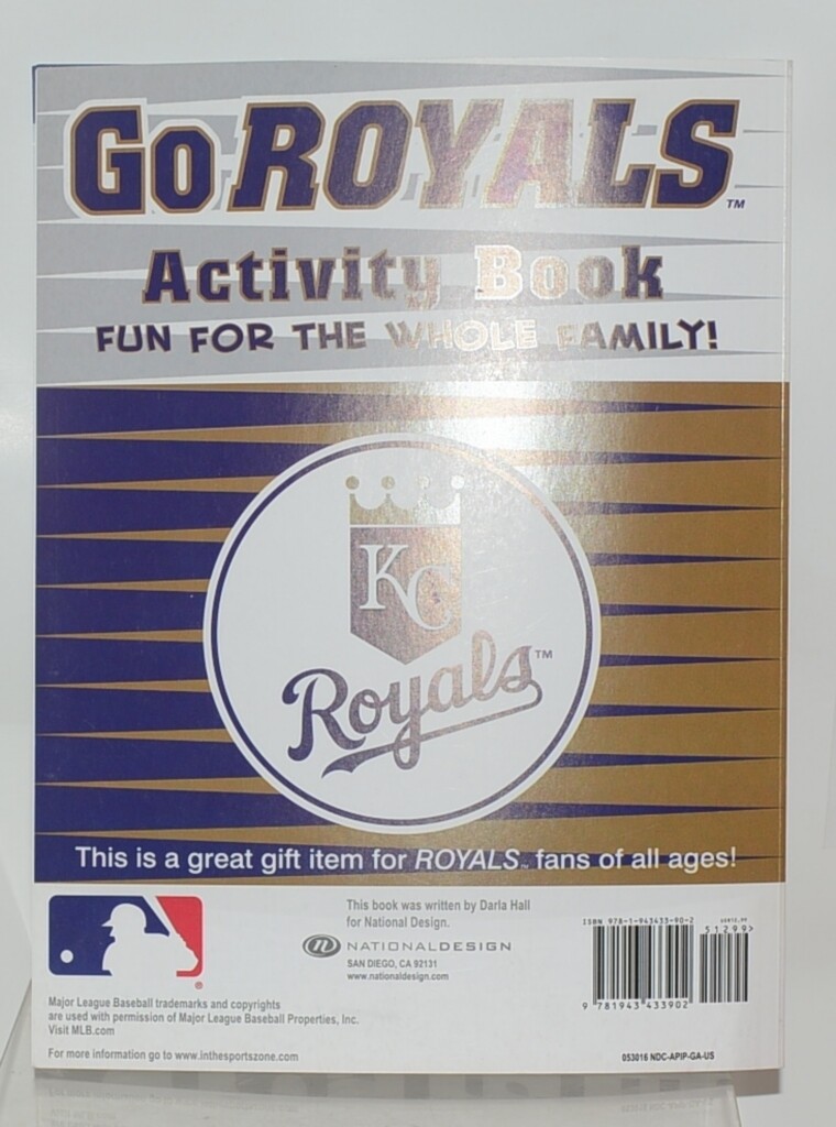 National Design MLB Go Royals Activity Book Paperback 48 Pages