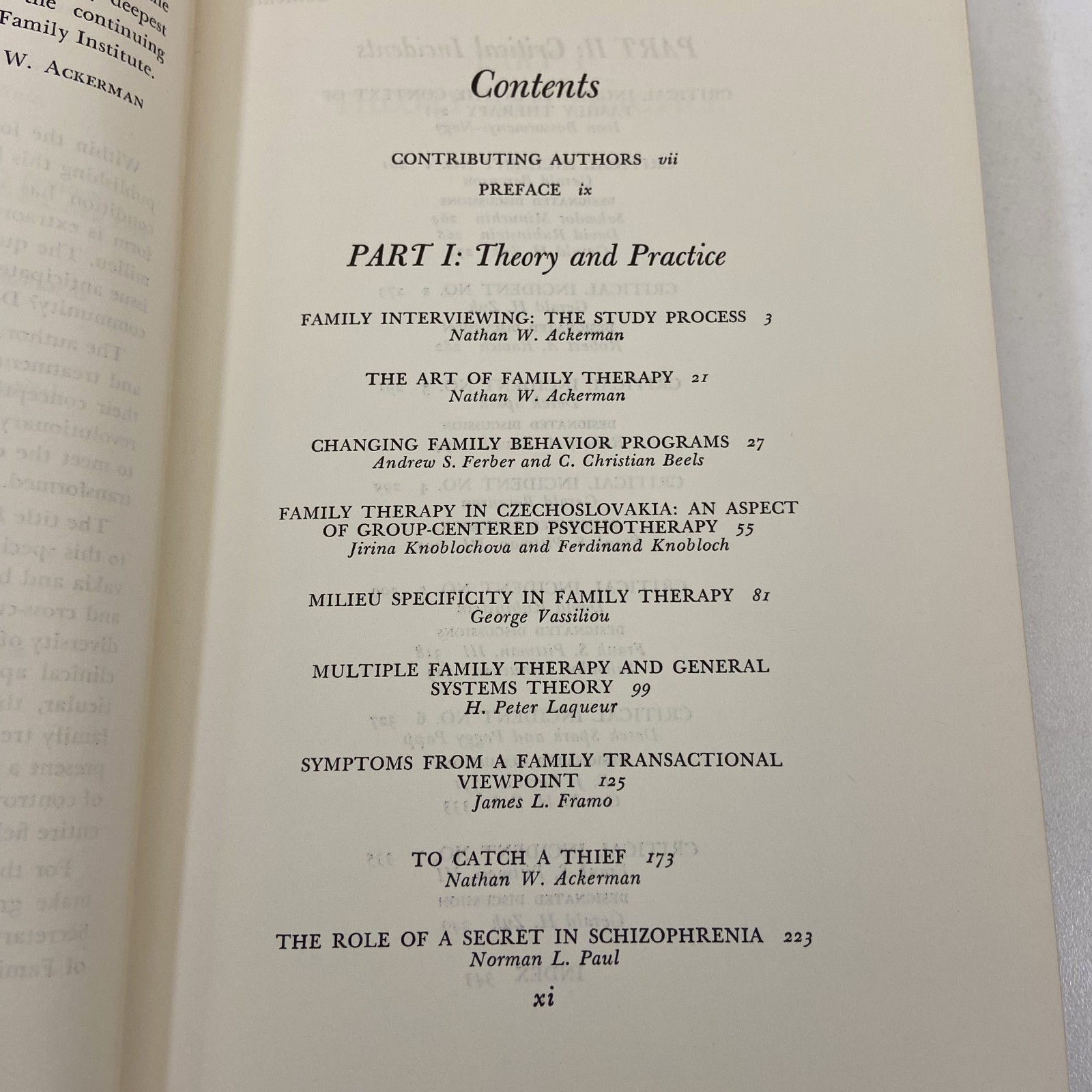 Family Therapy in Transition Vintage 1970 HC International Psychiatry Clinics