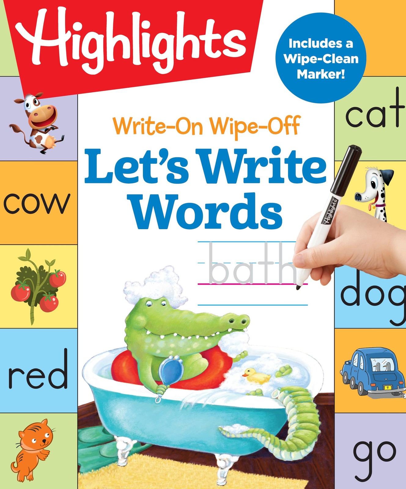 Write-On Wipe-Off Let’s Write Words Highlights Learning spiral_bound Good