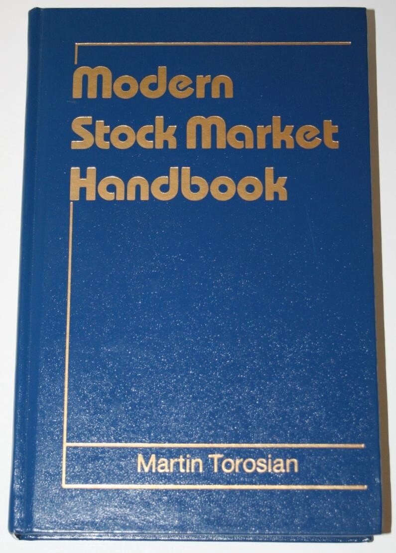 (1978) Modern Stock Market Handbook by Martin Torosian HARDCOVER 308 PAGES