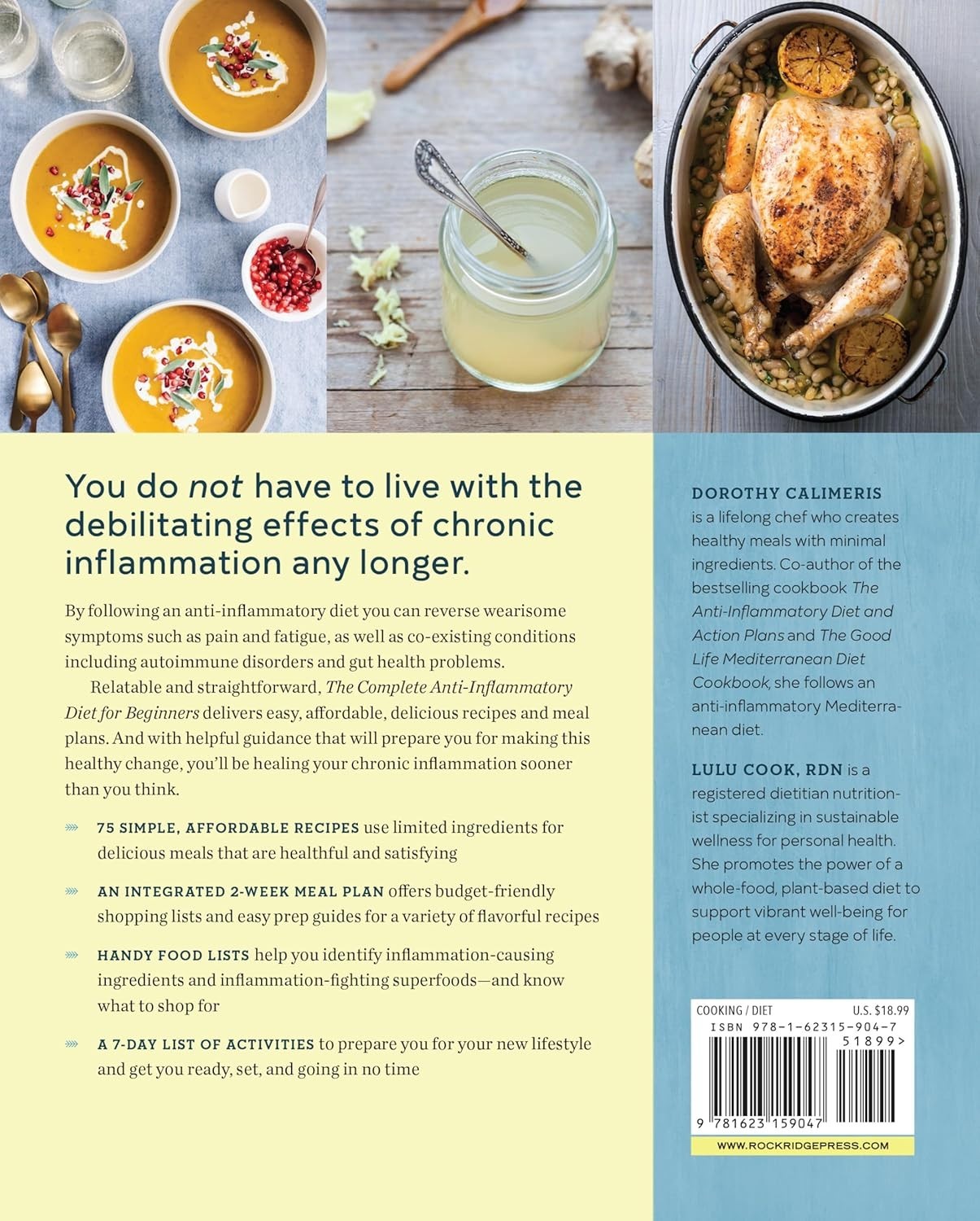 The Complete Anti-Inflammatory Diet for Beginners Paperback by Dorothy Calimeris