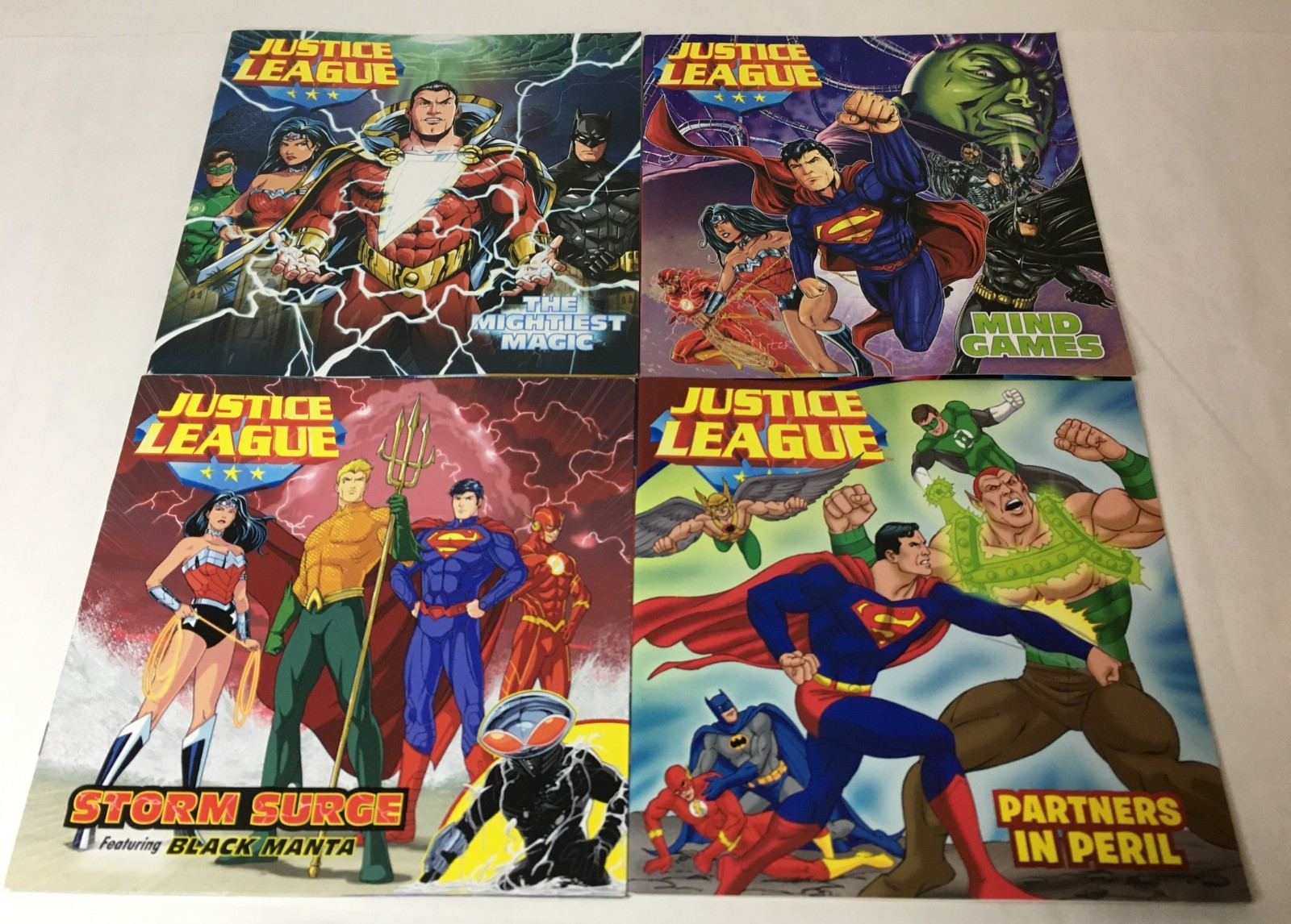 Lot of 4 Justice League Series Kids Picture Books – 2017 /2018 – Square 8 x 8