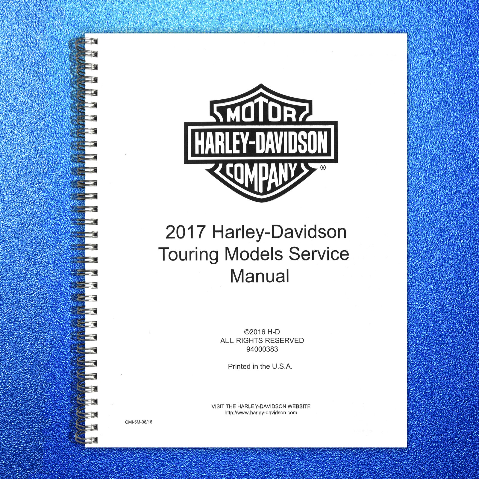 HARLEY-DAVIDSON 2017 Touring Service Manual – BOUND – COVERS – XL FOLDOUT PAGES