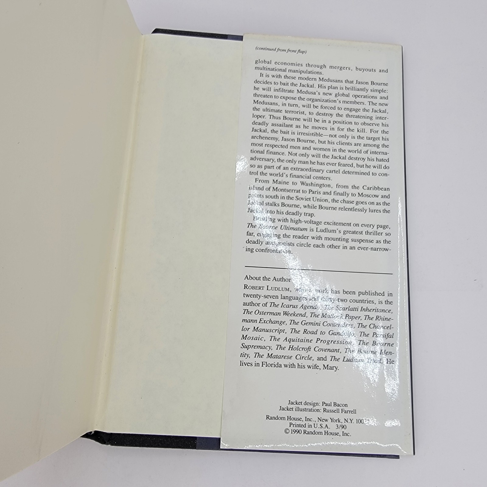 The Bourne Ultimatum 1st Edition Hardcover book Robert Ludlum