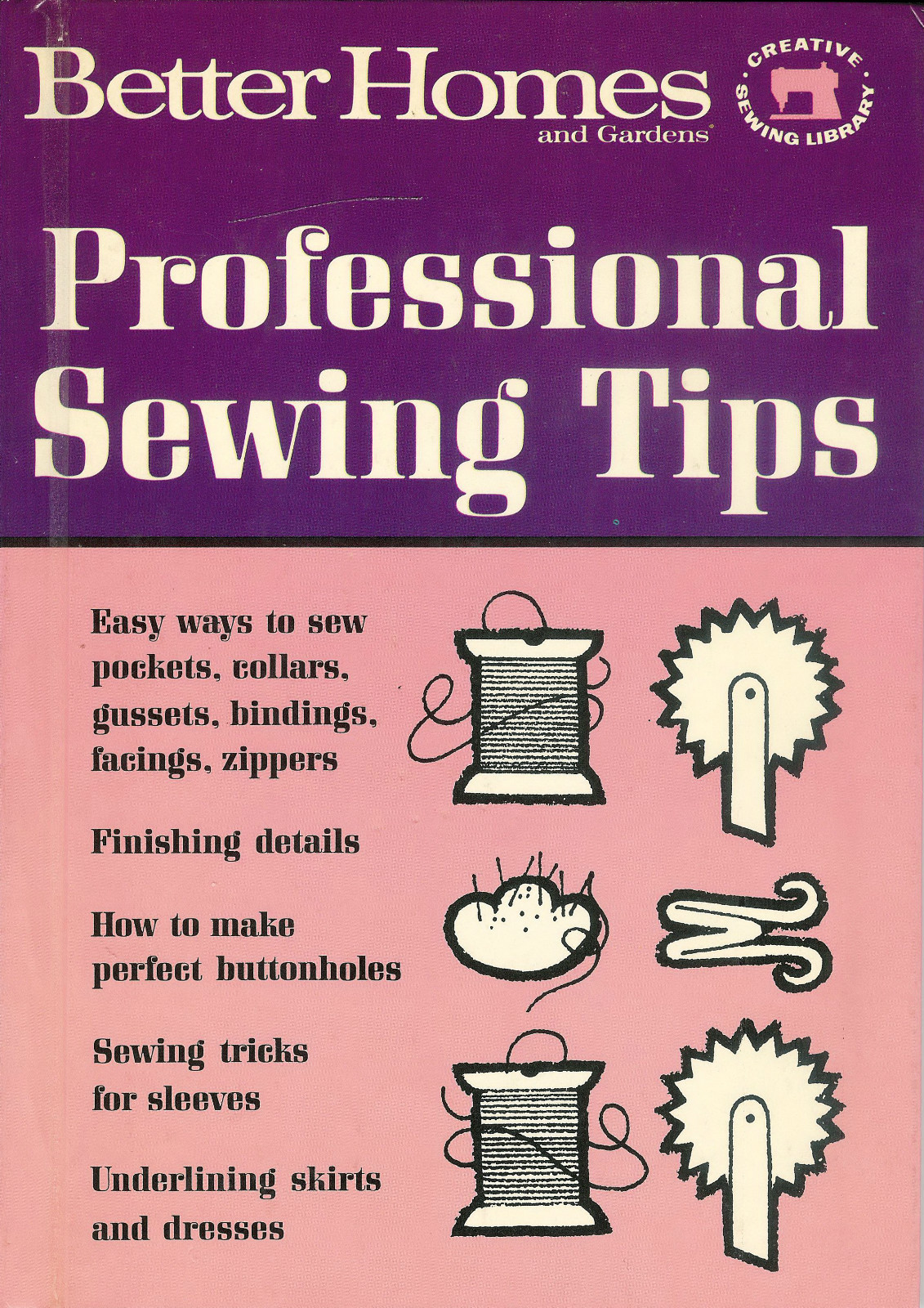 1966 Professional Sewing Tips – 62 Pages Hard Cover Book – FREE Shipping USA
